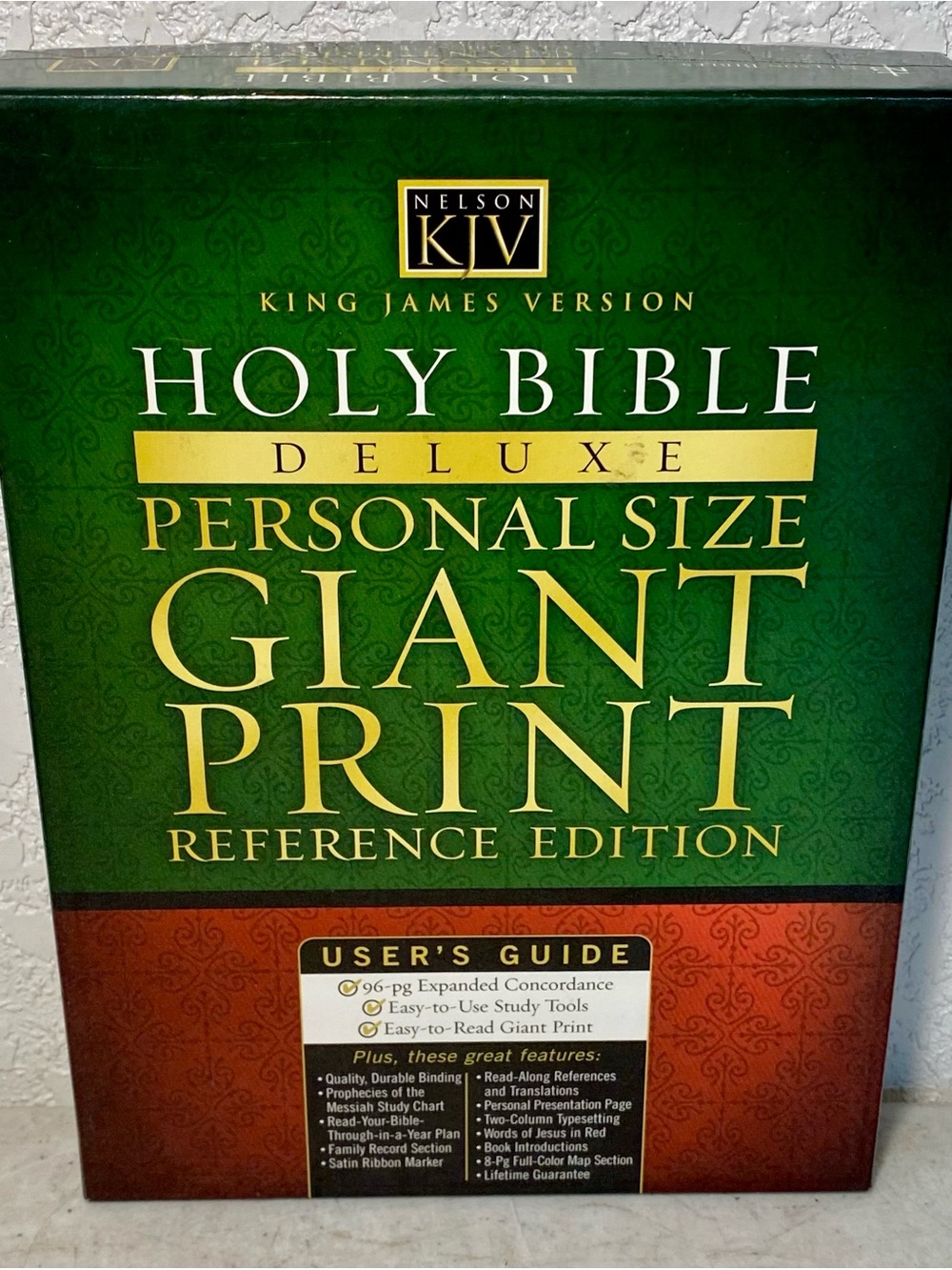 King James Version KJV Holy Bible Deluxe Personal Size Reference Edition Blue